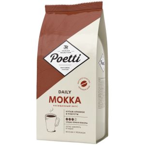 Кофе Poetti Daily Mokka 1кг зерно 1/4