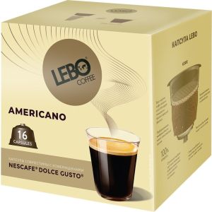 Кофе LEBO капсулы Dolche Gusto AMERICANO (16шт/уп)