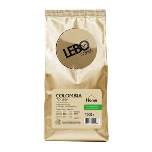 Кофе LEBO 1кг Colombia Tolima Home зерно (зол)
