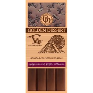 Шоколад Golden Dessert вкус Мексики горкий перец/специи 100гр 1/10