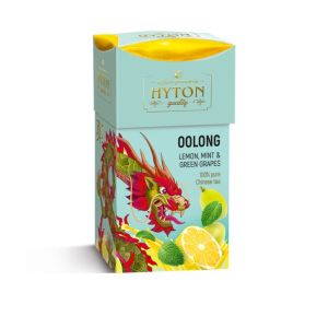Чай HYTON Китайский чай Улун бирюз.лимон,мята и зеленый виноград 90гр 1/24