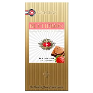 Шоколад BUCHERON SUPERIOR молочный с клубникой 100гр 1/10