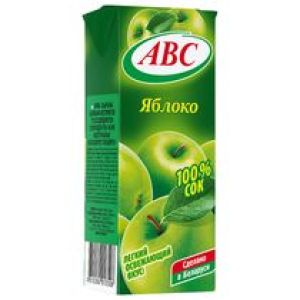 АВС 0,2л Slim сок Яблочный осв (зел) 1/27