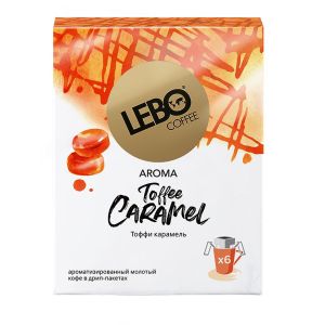 Кофе LEBO дрип-пакет Toffee Caramel 63гр (6пак) 1/6