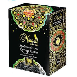 Чай Monzil Арабская ночь Супер Пекое 200гр 1/32