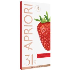 Шоколад Априори 85гр молочный клубника 1/15