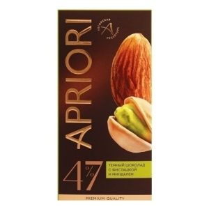 Шоколад Априори 85гр темный фисташка/миндаль 1/15