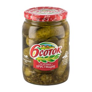 к  Шесть соток Огурчики хрустящие 720мл 1/6