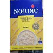 д Хлопья Nordic пшеничные 500гр 1/12