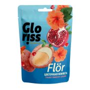 Конф Gloriss  65гр FLOR арахис в бел.шок.с гранатом и гибискусом 1/16