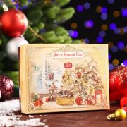 нг Чай ФЛ Шкатулка Кот и Новый год чай черн. мята/лимонник 100гр 1/6