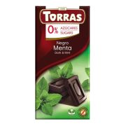 Шоколад TORRAS  темный с мятой без сахара 75гр 1/48