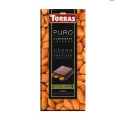 Шоколад TORRAS темный с миндалем 150гр 1/15