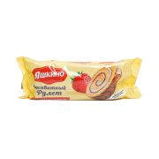 Рулет Яшкино клубничный со сливками 200гр 1/14